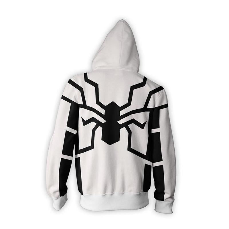 White hotsell spiderman hoodie