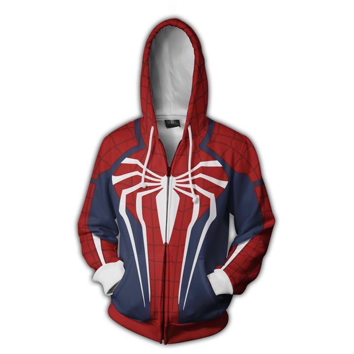 Spider man discount zip up hoodie