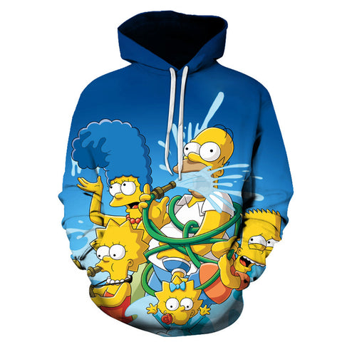 Simpsons Pullover cosplaysos | Hoodie Print Hoodie | Hoodie 3D – | Sweatshirt 3D