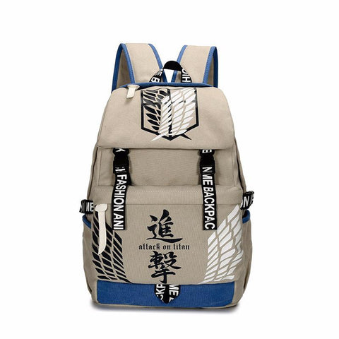 Anime Comics Attack On Titan Canvas Backpack CSSO126 - cosplaysos