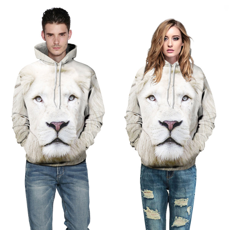 3D Print Hoodie - Realistic Lion Pattern Pullover Hoodie  CSS030 - cosplaysos